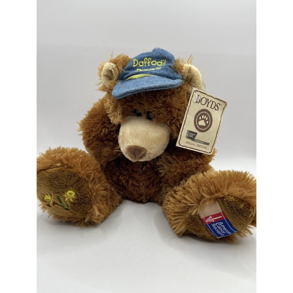 Boyds Bears Teddy Bear American Cancer Society Daffodil Days Plush Stuffed